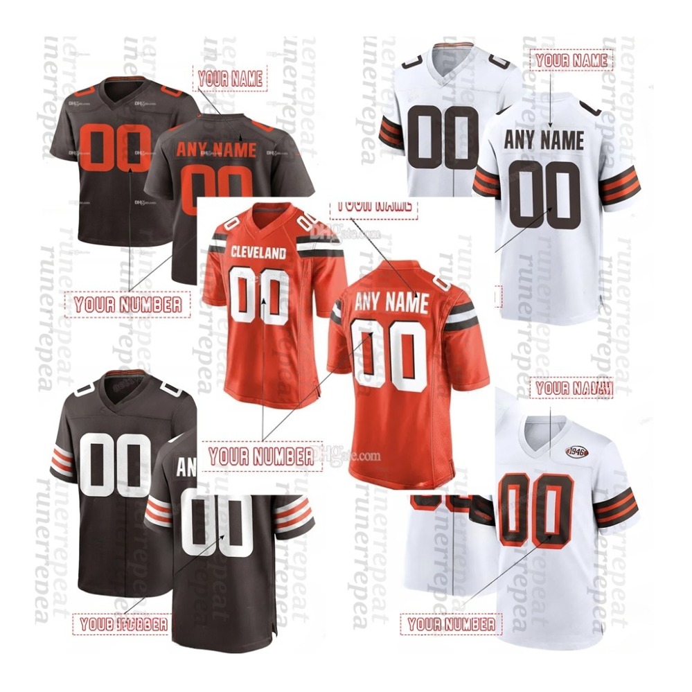 Personalized Custom Jerseys 12 Shedeur Sanders Football Judkins Nick Chubb Carson Schwesinger Myles Garrett dad Name Number333
