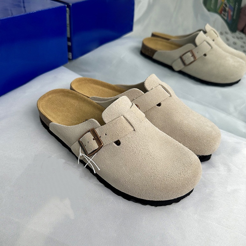 Designer slides Luxury brand sandals womens slippers cork clogs sandals genuine leather for Women beach sandals mens slippers Clogs High Quality desig