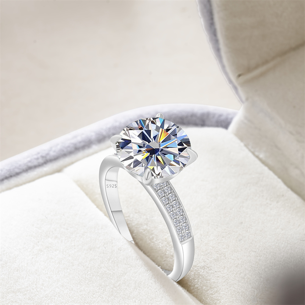 Designer rings for women 5CT luxury sterling silver moissanite ring set with GRA certification gift Valentine's Day gift wedding ring
