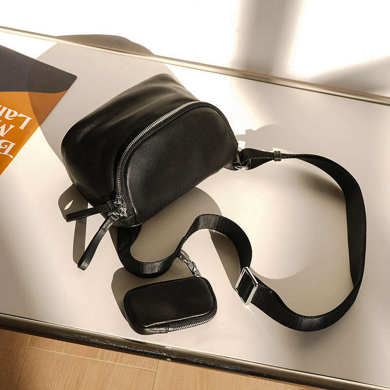 designer bag Luxury bag Women's New High-end Genuine Leather Chest Fashion Simple Top Layer Cowhide Saddle Street Trend Crossbody Bag