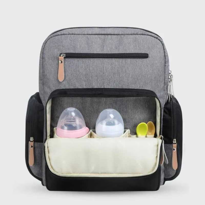 Authentic LAND Mommy Diaper Bags Backpacks Mother Large Capaci Travel Nappy with antiloss zipper Baby Nursing Bags NEWXJ250928