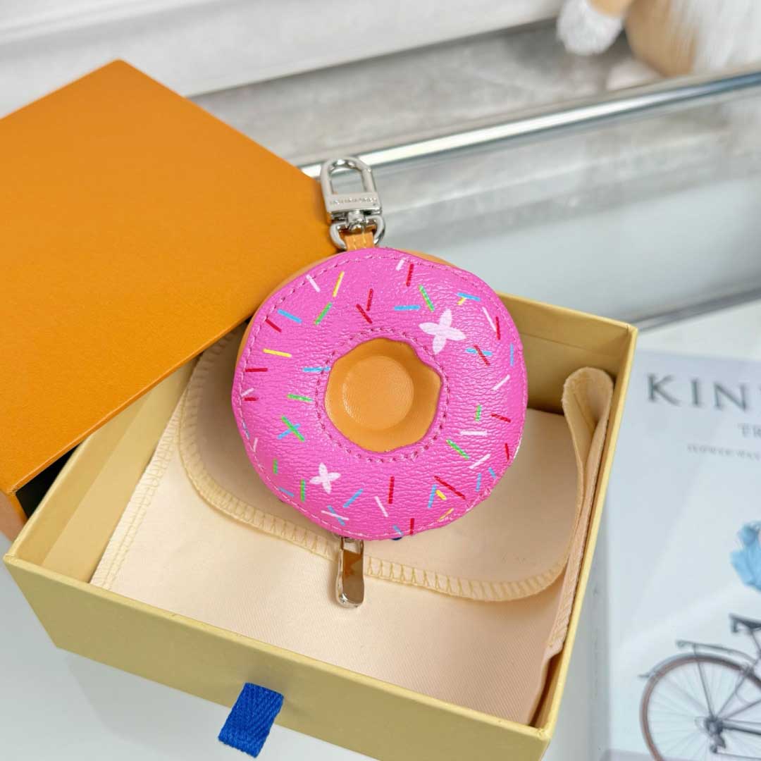25SS Lady Luxury Designer Mini Donut Earphone Bag Pendant Bag Accessories And Ornaments Women's Zippered Money Bag With Packaging Box 6CM