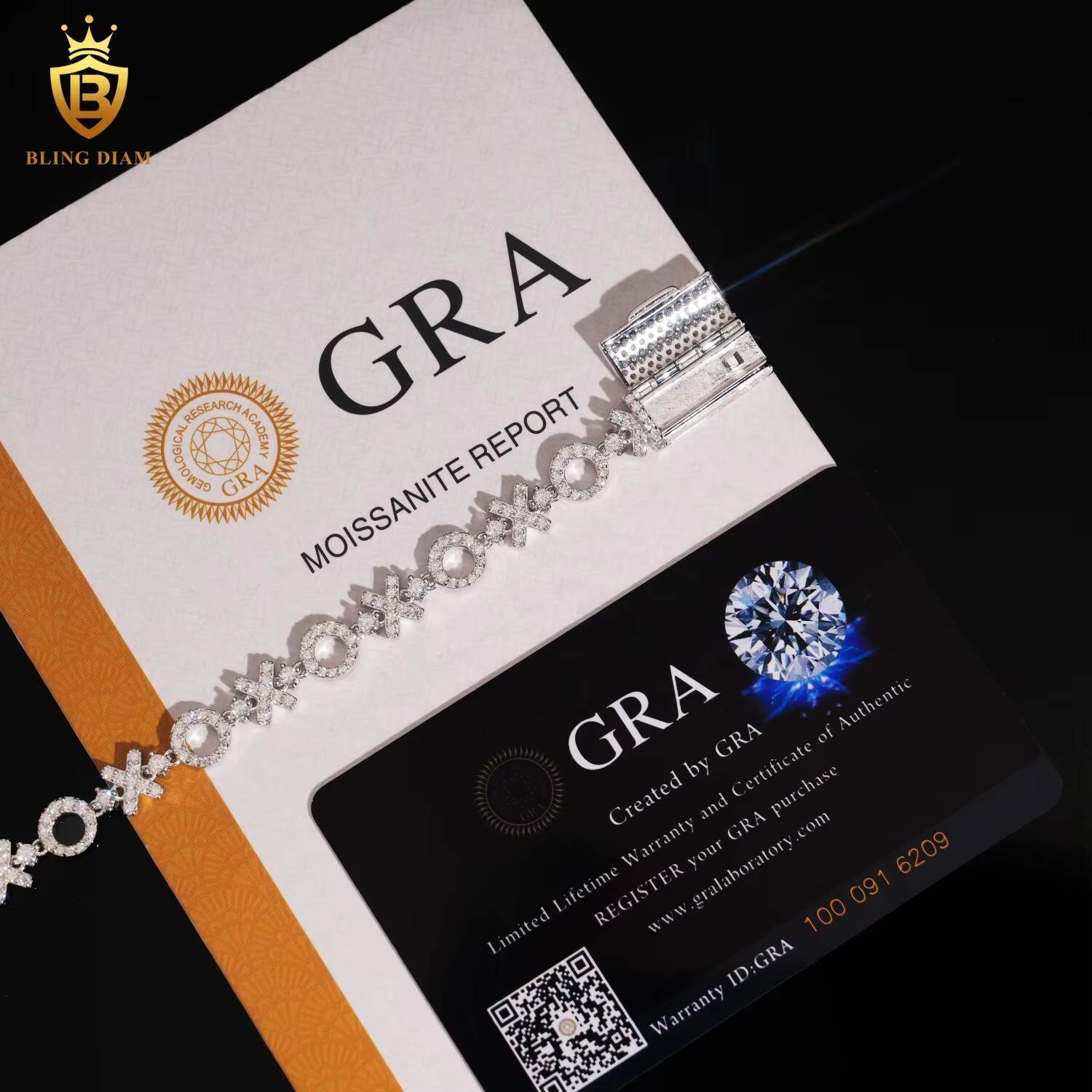 79mm Sterling Silver 925 Pass Diamond Tester Hip Hop Jewelry VVS Moissanite Cuban Link Chain Bracelet