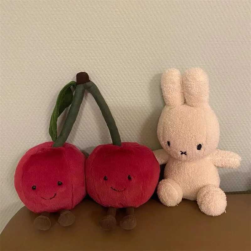 Cute Cartoon Funny Cherry Plush Stuffed Toy Keychain Pendant Backpack Hanging Keyring Ornament Bag Decor Accessories GiftXJ250928