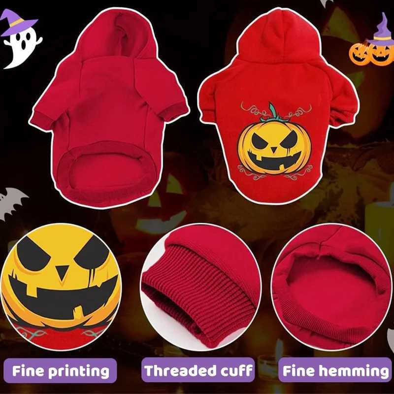 Halloween Dog Clothes Winter Dog Hoodies Pumpkin Pattern Puppy Sweatshirts Warm Soft Cat Hoodies Pet Pullovers Chihuahua et X250928