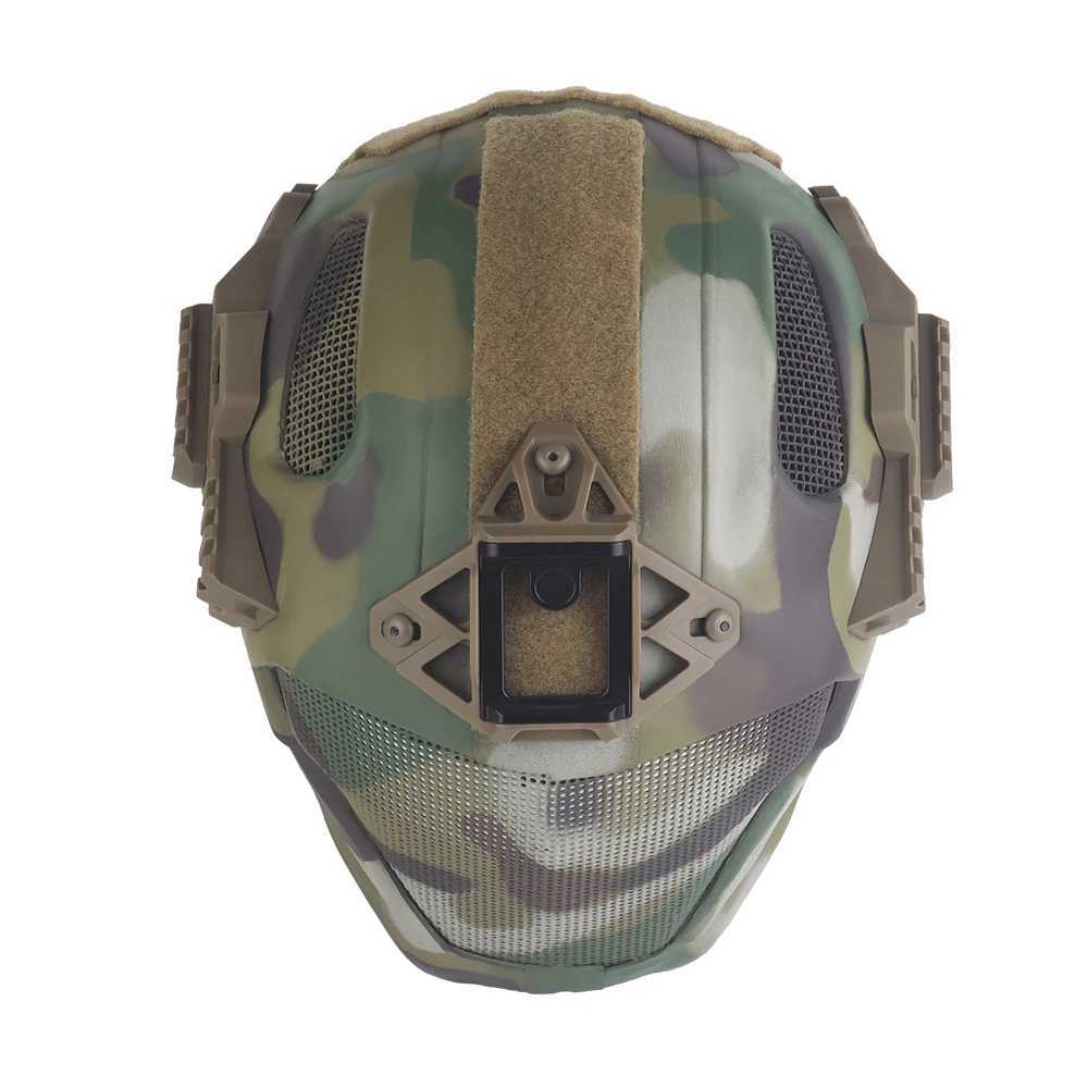 Full Protection Tactical Helmet Militar Hunting Airsoft Paintball CS Steel Mesh Safety Face Mask EVA Lightweight Punk Cosplay W250928