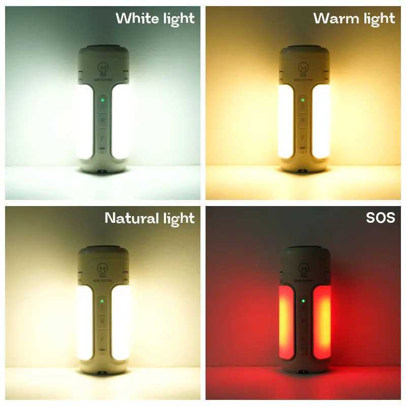 MOSLIGHTING Folding Outdoor Camping Lantern Portable Bluetooth Speaker Rechargeable Emergency Light Flashlight Hanging Tent Lamp C250928