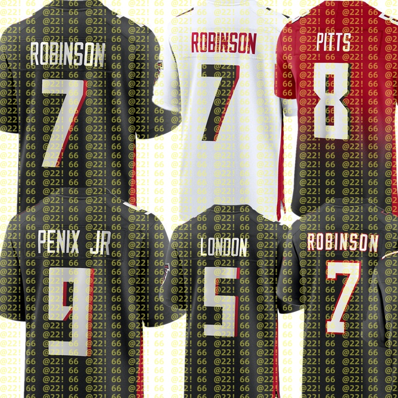 Bijan Robinson Drake London Kyle Pitts James Pearce Jr A.J. Terrell Tyler Allgeier Kaden Elliss Ray-Ray McCloud III Mike Hughes Dee Alford NFL Falcons Football Jersey