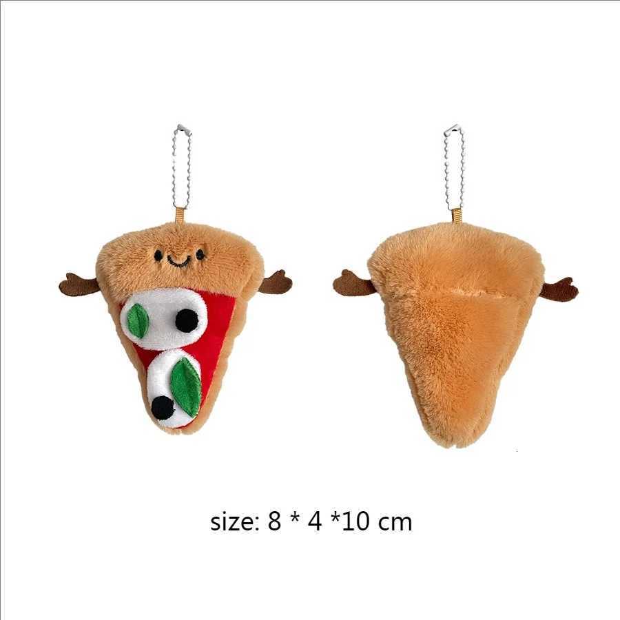 Kawaii Simulated pizza Plush Cat Doll Pendant Girl Backpack Doll Pendant Couple Bag Keychain Decorative Creative Cute Gift ToysXJ250928