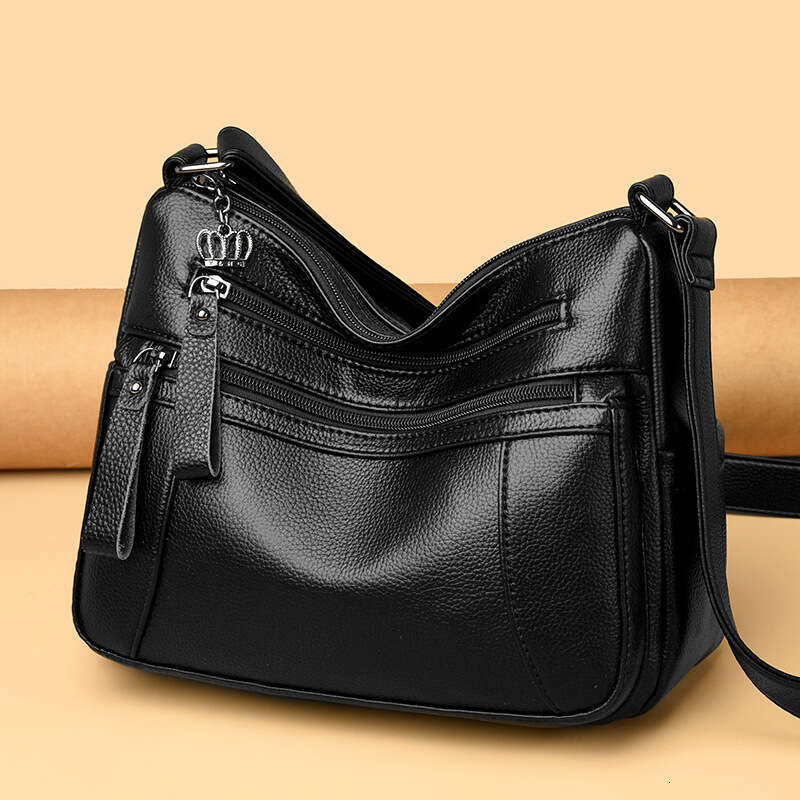 designer bag Luxury bag Single Shoulder Crossbody Soft Leather Women's Trendy Fashion Middle-aged Mommy Bag Casual Style Simple