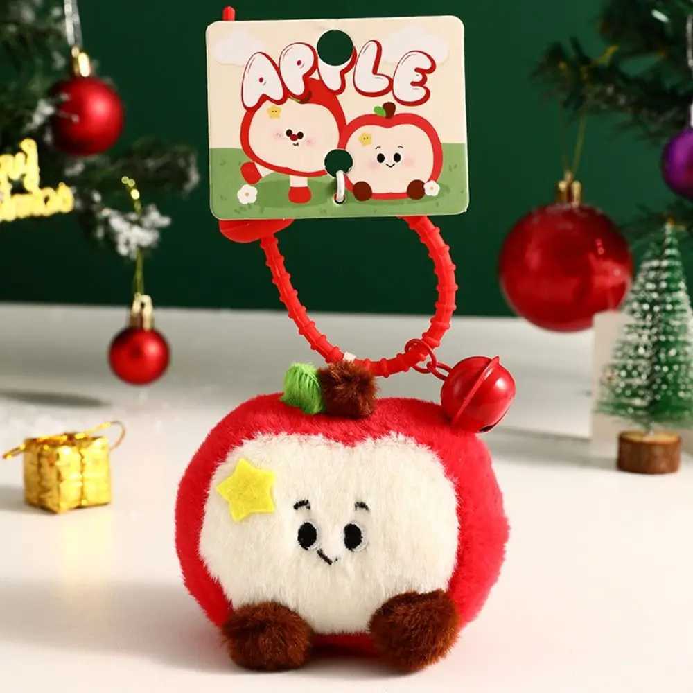 Creative Cartoon Fruit Cartoon Key Chains Plush Red Key Rings Kawaii Cute Bag Pendant GiftsXJ250928