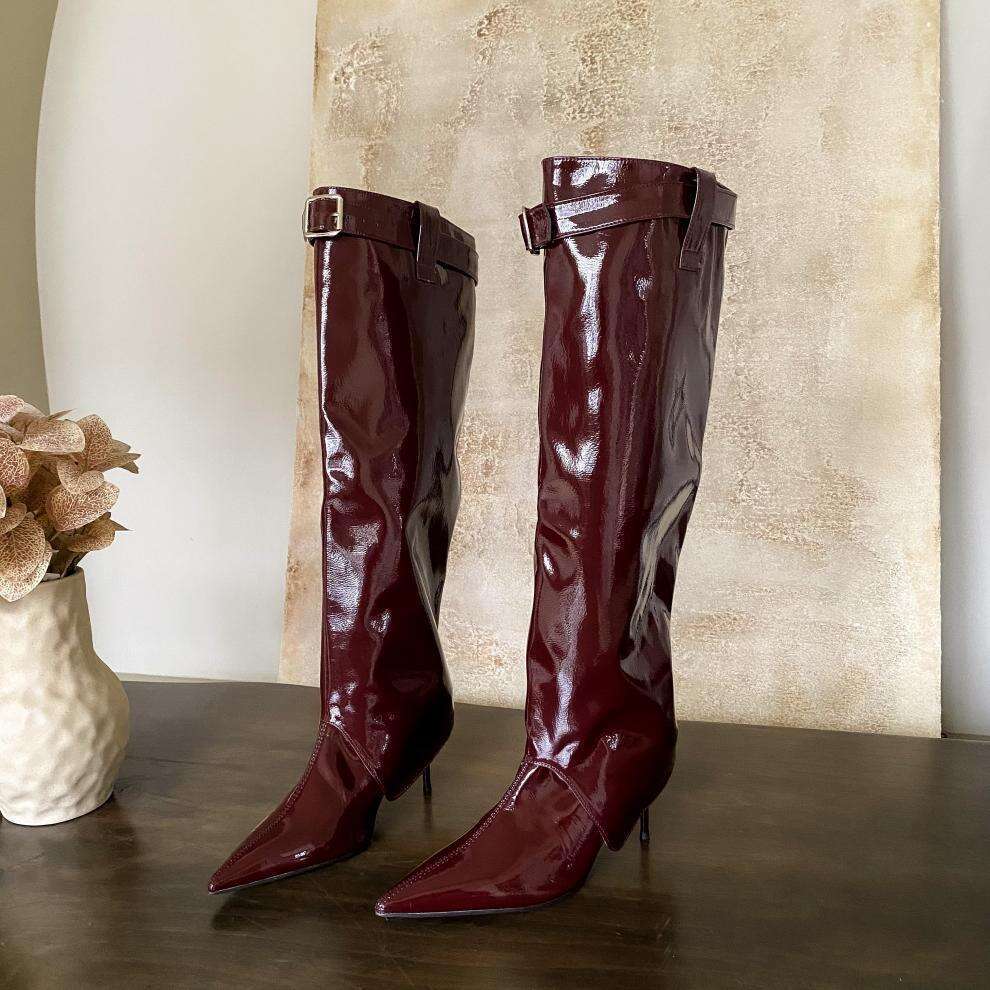 2025 Autumn New Pointed Toe Stiletto High Heels Elegant Slimming French Fashion Sexy Long and Short Two-Way Boots