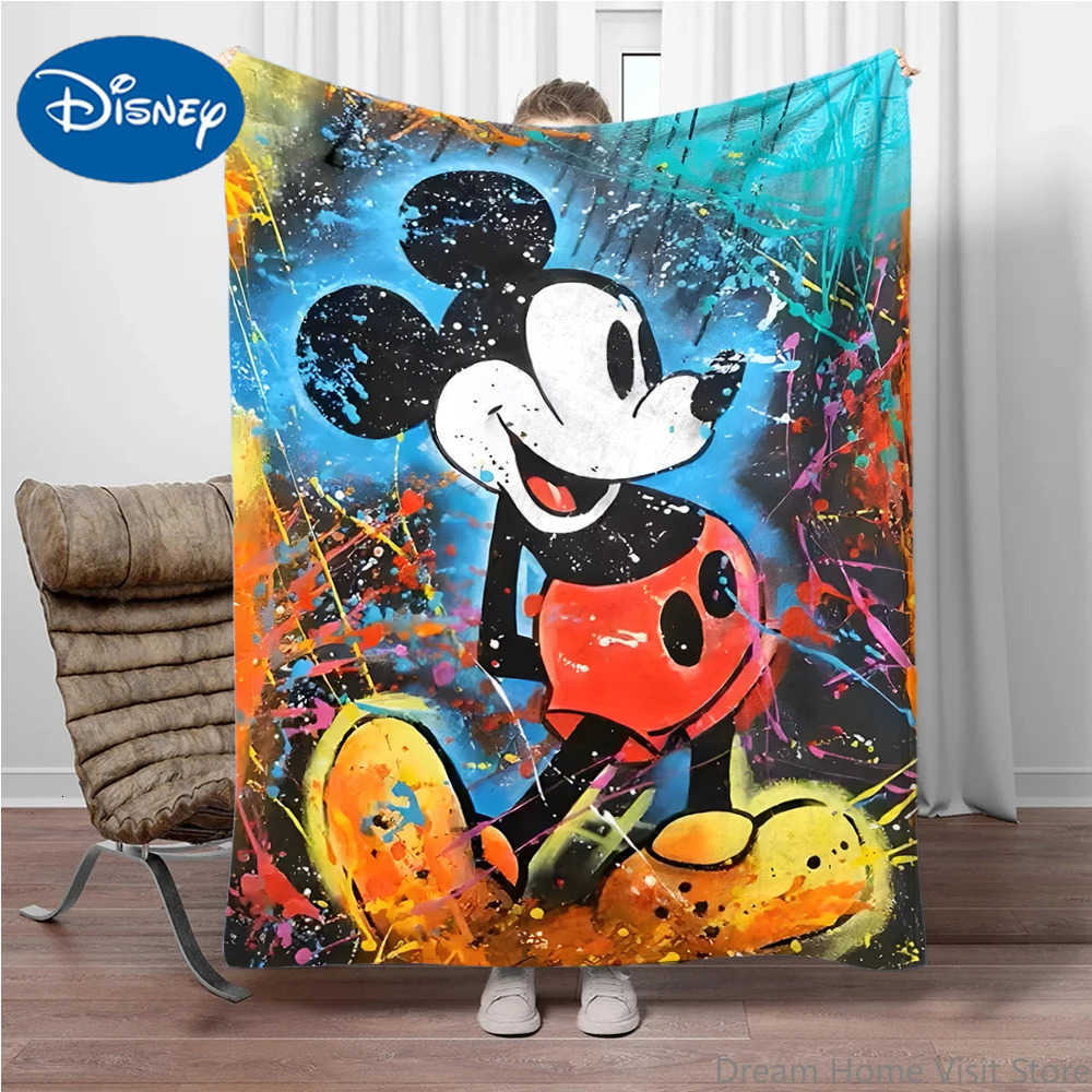 Disney Mickey Mouse Cartoon Flannel Blanket - Soft & Fuzzy Throws for Kids & Adults