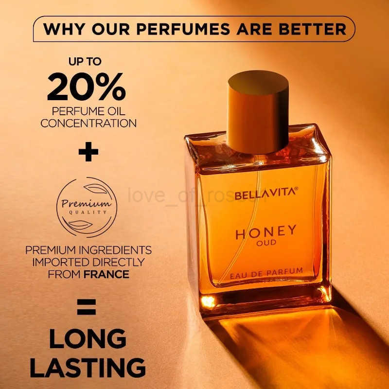 100ml Arab Perfumes BellaVita Luxury Honey Oud Eau de Parfum Spray Unisex Lasting Wood Pheromones Perfume Cologne Gifts Z250928