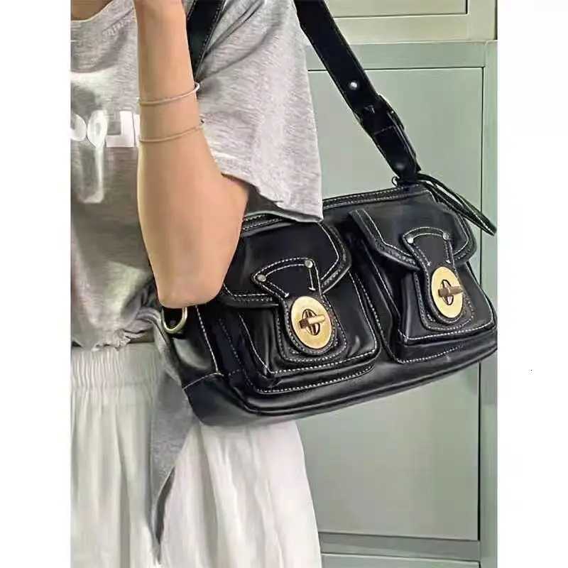 Retro Motorcycle Womens Bag 2025 Autumn Winter New HighEnd Tote Bag Faionable Individual Match Single oulder Slant Bag Z250928