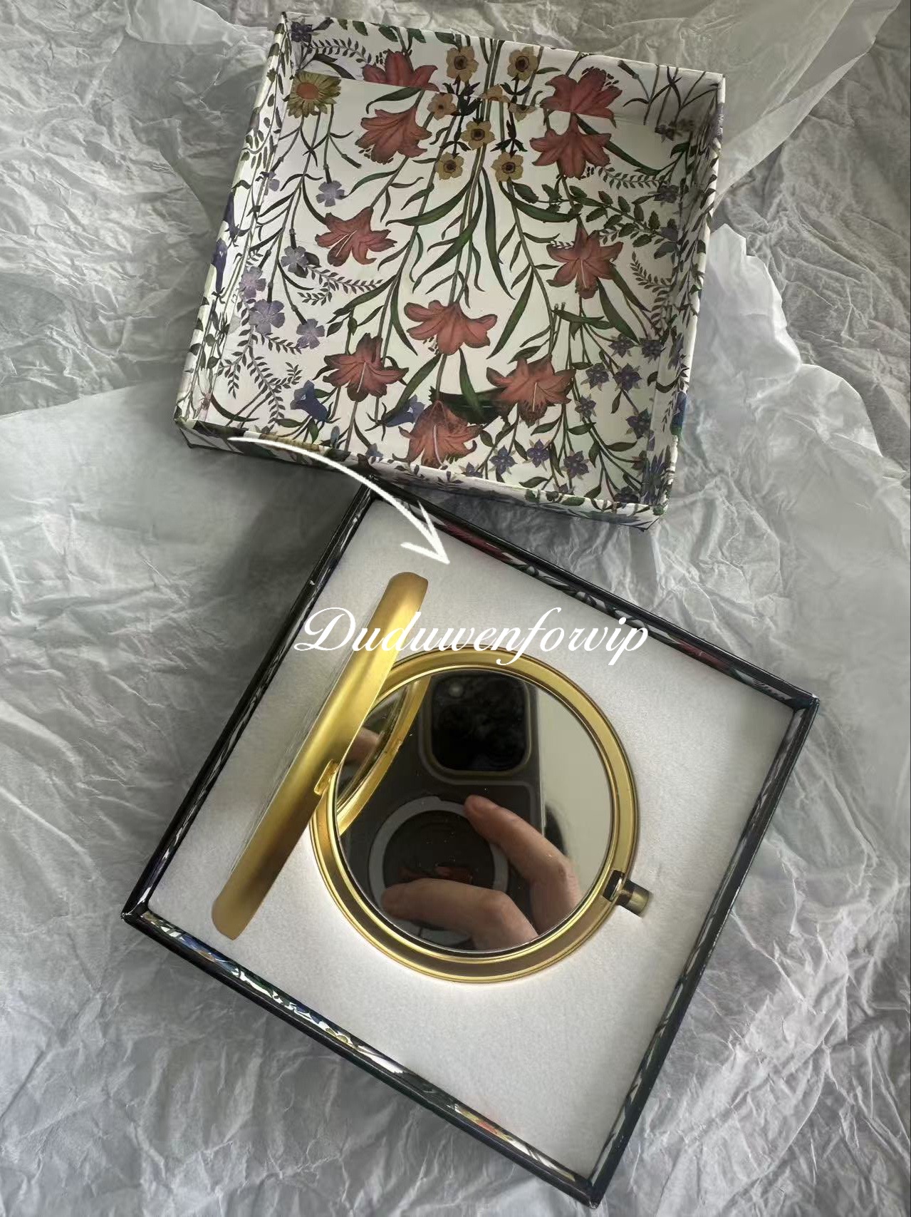 party gift mirror with gift packing box makeup.gift Cosmestic 2-face mirrors