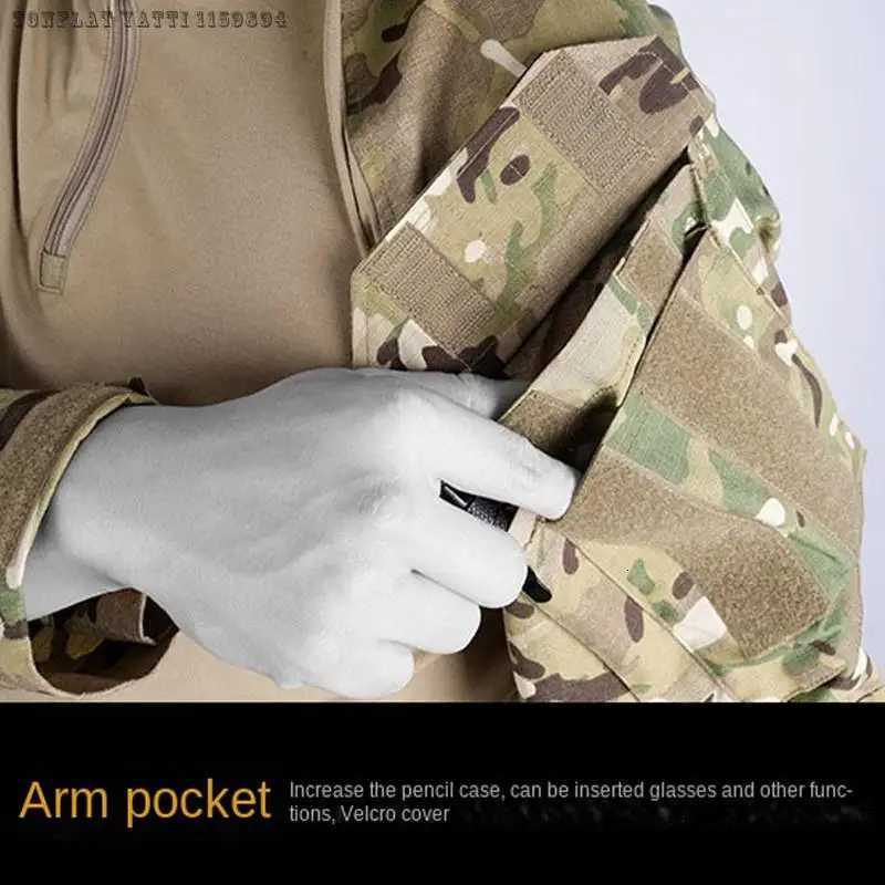 Camo Uniform Tactical Jackes Shirts Pants Combat Knee Pads Airsoft Paintball Men Clothing JACKET Man Hunting Clothes W250928
