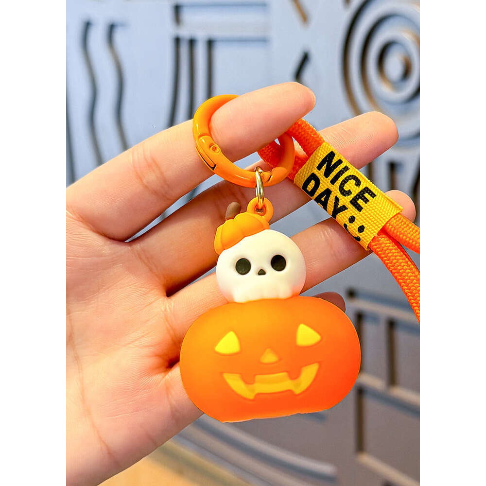Halloween Pumpkin Lantern Creative Cartoon Keychain Pendant Gift for Friends Small Item