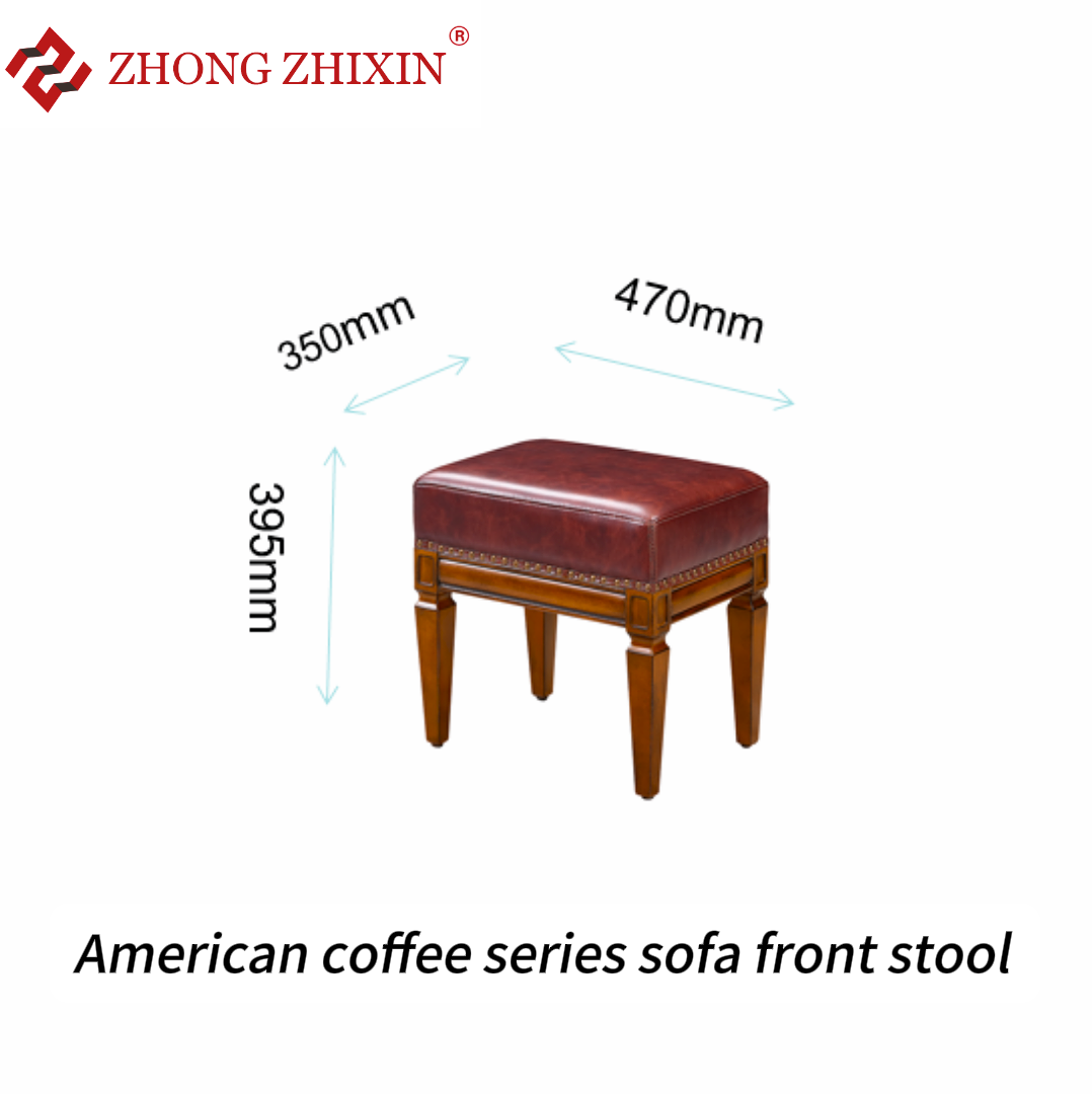 Zhong zhixin Designer Solid Wood Sofa Set, Luxury Leather Upholstered, American Style 3-Piece Living Room Furniture Including Sofa, Coffee Table & Sto