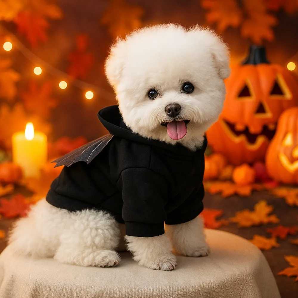 Pet Supplies Casual Halloween Pet Clothes Fashion Soft Dog Bat Hoodie Warm with Wings Pet Cosplay Clothes Pet Show X250928