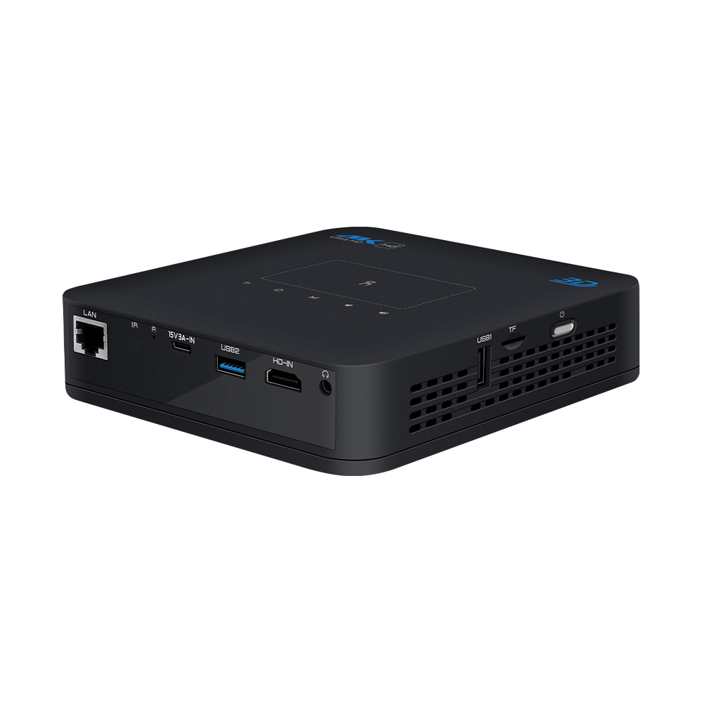 4K 3D Smart Projector Dual Band WiFi 2.4G/5G Bluetooth 5.4 1080P DLP Auto Focus Keystone Correction Home Theater Projector Android OS 300 Inch Screen 