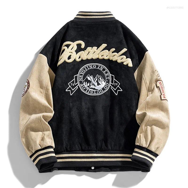 Men's Jackets Baseball Jacket Men Fashion Embroidered Coats High Street Outwear Man Bomber Hip Hop Clothing Top