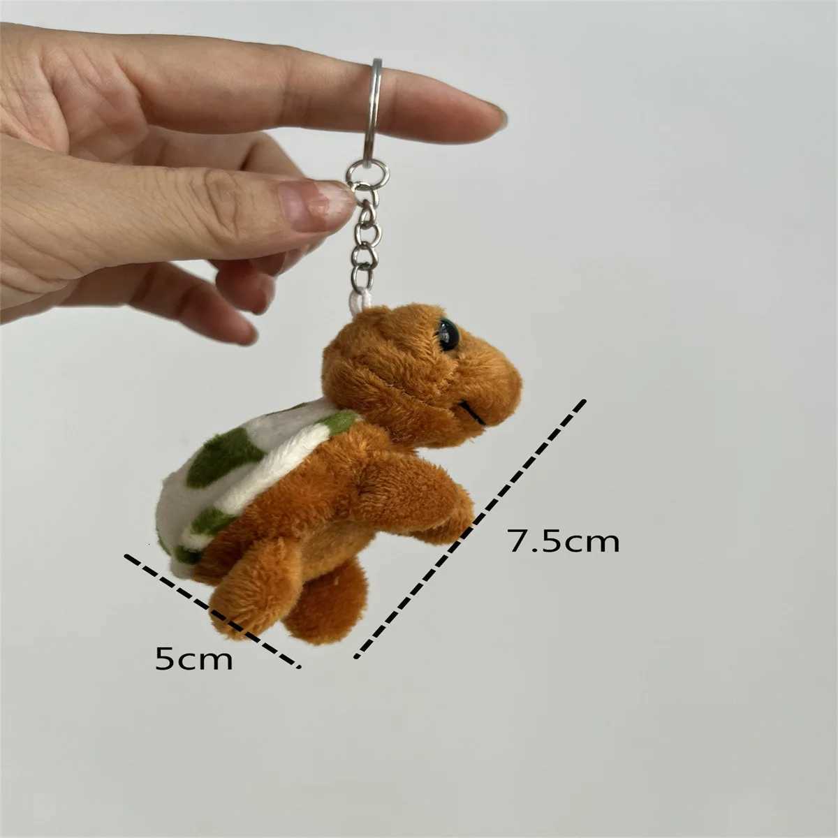 Cute Little Green Turtle Mini Keychain Cartoon Small Dolls Plush Stuffed Toys Soft Animal Figure Pendant Decor For Kid Gift ToysXJ250928