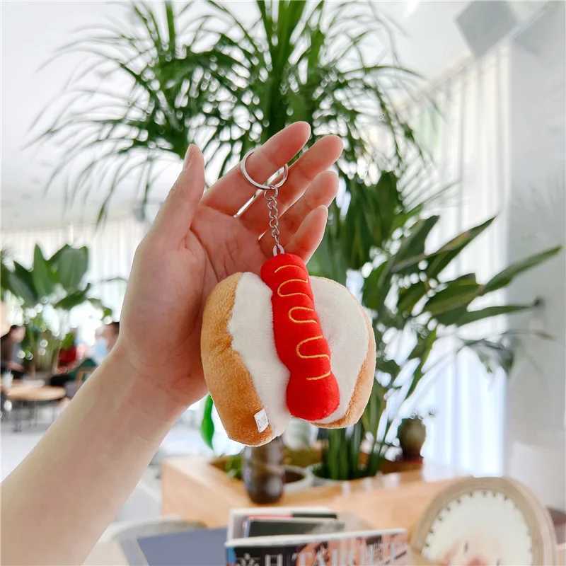 5 PCs Set Creative New French Fries Burger Hanging Bag Couple Plush Hanging Decoration Girl Heart Car Keychain Little DollXJ250928