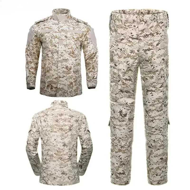 Camo MaLE Security Uniform Tactical JACKET Special Training Clothes Safari Suit Pants W250928