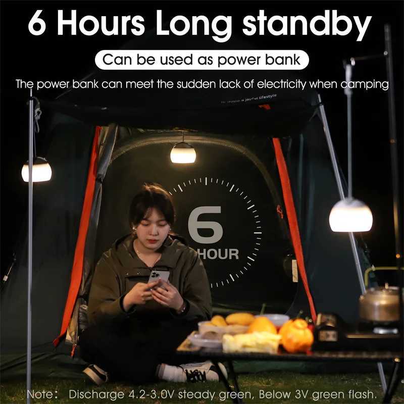 WEST BIKING Camping Tent Hanging Light Portable Camping Lanterns USB Rechargeable Led Light Camp Lamp for Outdoor Emergency C250928
