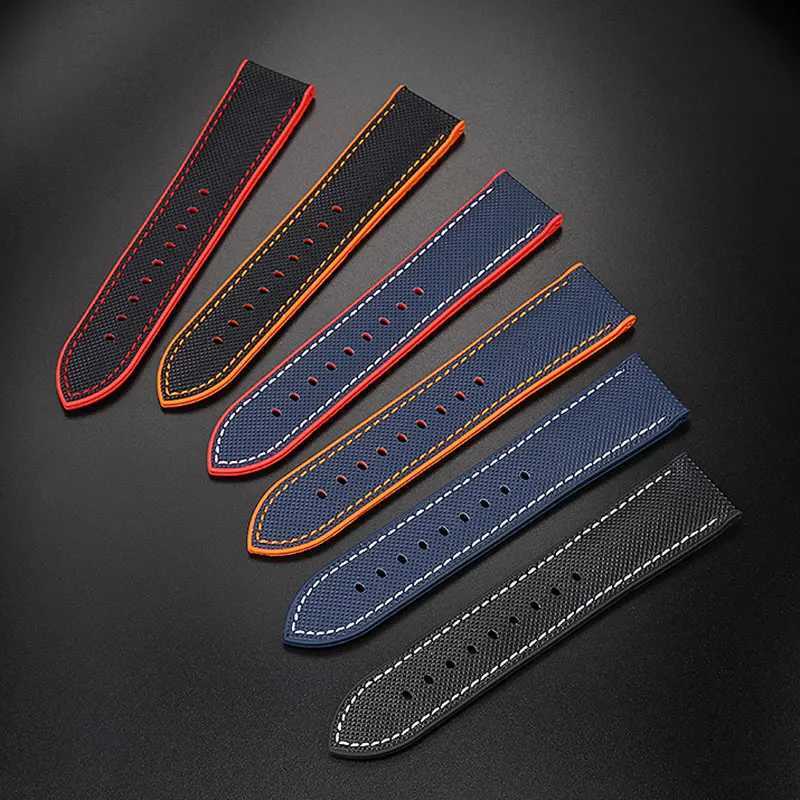 CaRBon fiber rubber WATCHband 19 20mm 21mm 22mm 23 24mm fo strAP wristband accESSories W250928