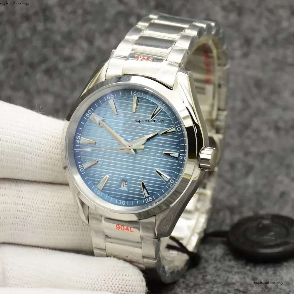 terra Style Black Dial Watch Automatic Mechanical Stainless Steel Glass Back Sports Sea Mens Watches