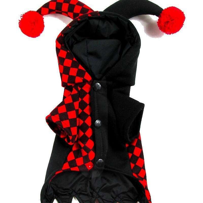 Clothes Clown Transformation Costume Pet Halloween Coat with Hat Party Outfit