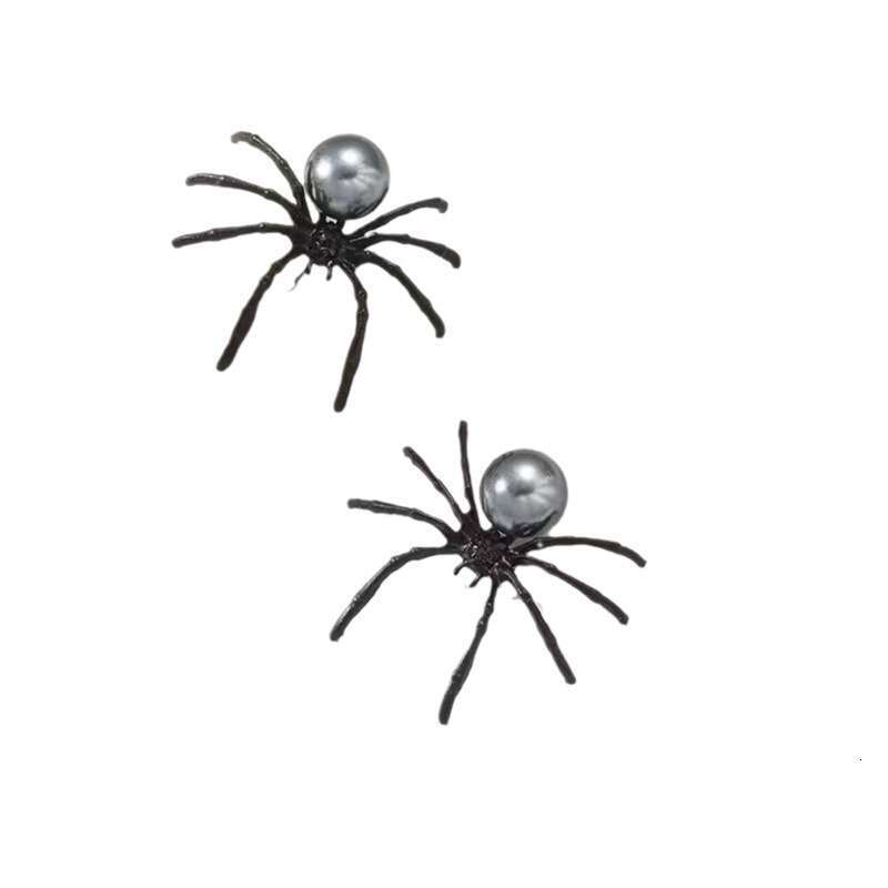 Hot Sale Unique Halloween Black Pearl Spider New Trendy Earrings