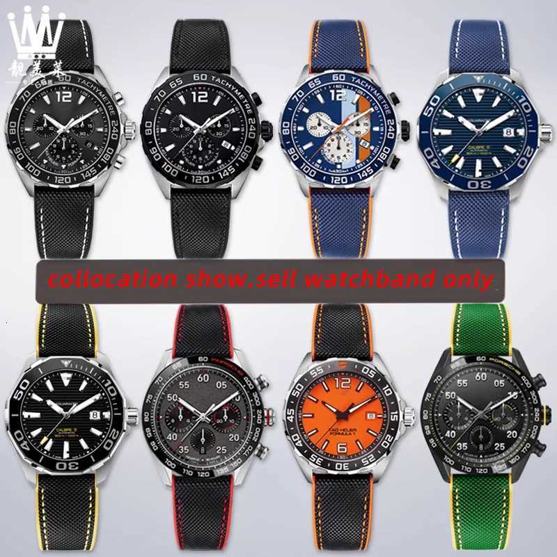 Canvas Nylon Rubber StrAP 20mm 22mm 24 Waterproof WATCHband for Men accESSories W250928