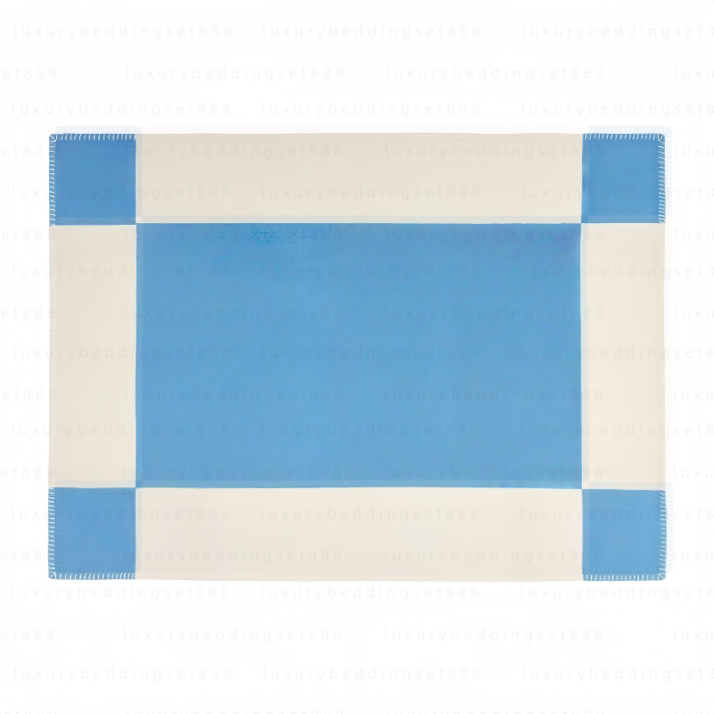Designer blanket h luxury brand blanket sofa blanket winter airplane air-conditioning blanket cashmere and wool blended high-quality throw blanket