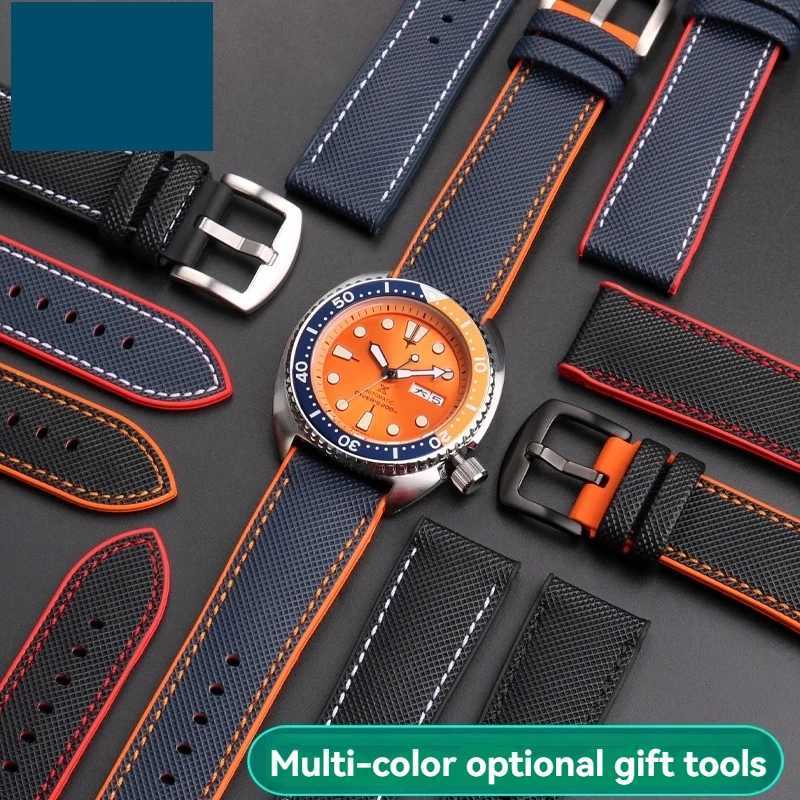 Unisex highquality Nylon rubber Bottom strap 20mm 21mm 22mm 23mm 24mm Waterproof Watchband for any watch brand W250928