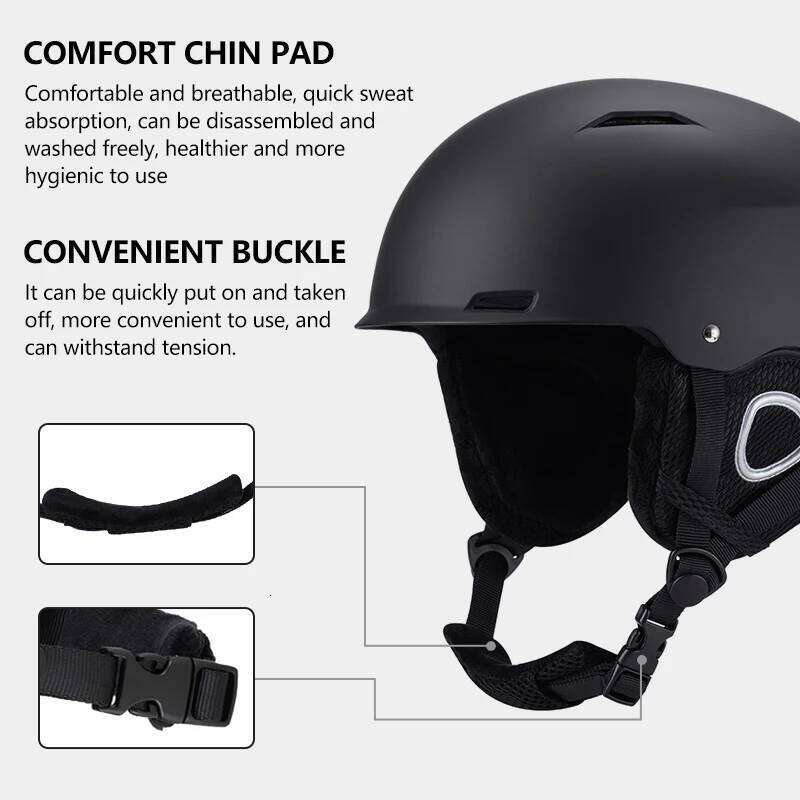 Eastinear New Lightweight All-In-One Goggles Ski Anti-Impact Skiing For Adult And Kid Snow Safety Snowboard Helmet