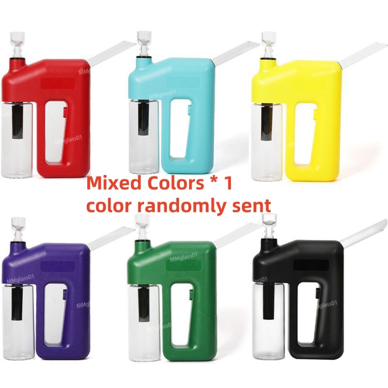 Electric smoking bottle accessories with glass bowl smoking glass water pipe 18mm female connector straight pipe easy to handle mini bubble colored smoking bottle