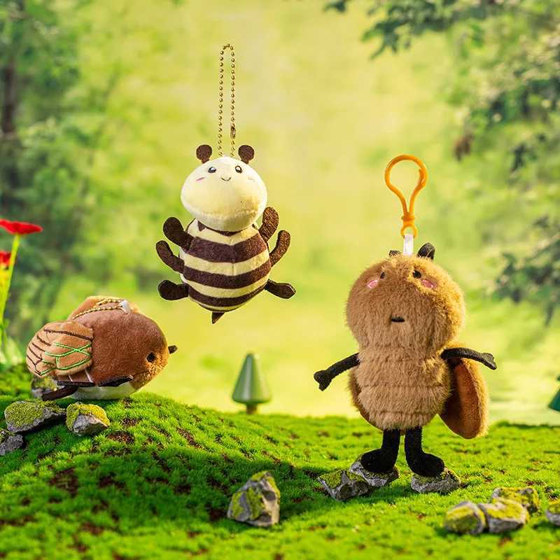 Creative Plush Animal Insect Pendant Cartoon Fresh Keychain Key Pendant Toy INS Style Bagpack Decor Car Pendant Kid GiftXJ250928