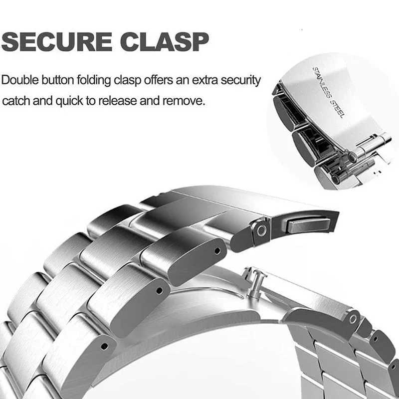 No Gaps Metal Strap for Samsung Galaxy Watch4 5 6 7 4044mm Classic 42434647mm Matt Band 20mm Stainless Steel Link Bracelet W250928