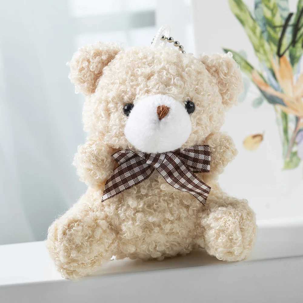 Cute Soft Stuffed Bear Key Chain Mini Teddy Bear Plush Keyrings Party Wedding Xmas Decoration Gifts Kids Keychain Pendant 1PCXJ250928