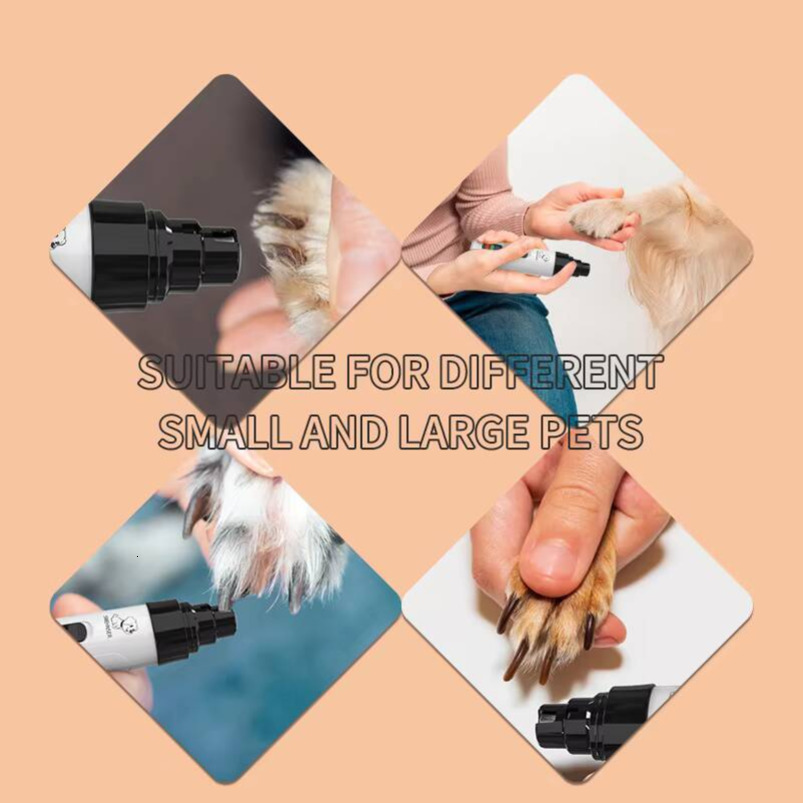 Low Noise Design Cat Easy Use Convenient Function Scissors Trimmer Rechargeable Power Box Electric Pet Dog Nail Grinding hine