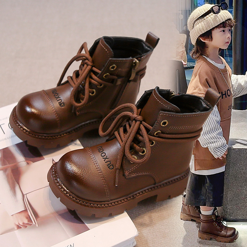 Autumn and winter new children's boots, fashionable boys and girls' boots, Martin boots, British fashion retro boots, designer shoes