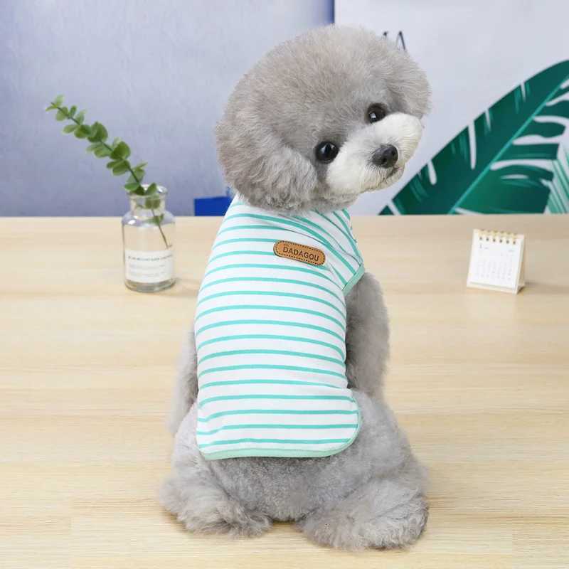 Puppy Spring Clothes Dog Summer Vest For Small Breeds Doggy Pomeranian Chihuahua Ropa Perro Pet Shirt Striped Tshirt Costume X250928