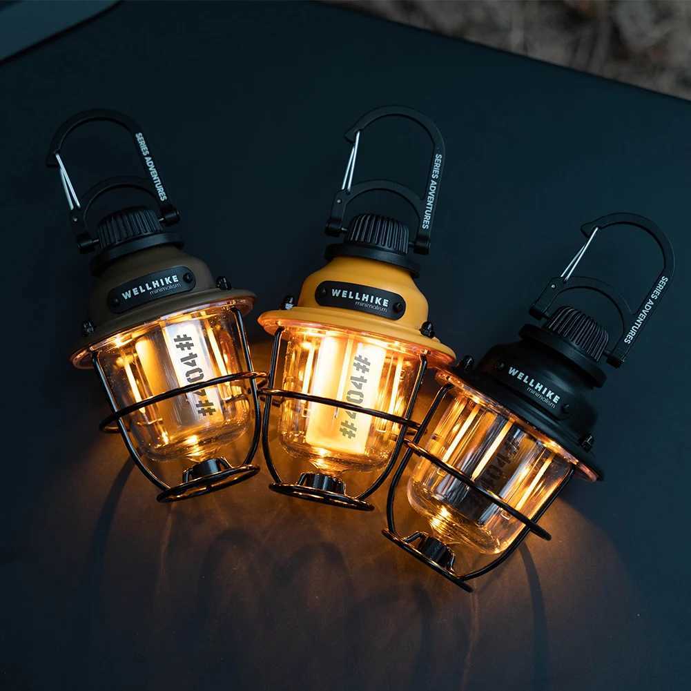 Wellhike Outdoor Vintage Camping Lights Extra Long Life Lighting Tent Lights Multifunction Emergency Lights Ambient Lights C250928