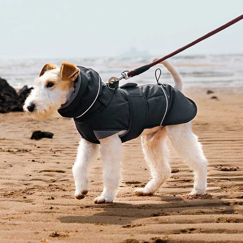 2025 New Pet Keeping Warm Clothes for Autumn Winter High Necked Dog Stormcoat With Reflective Tape Waterproof Dog Down et X250928