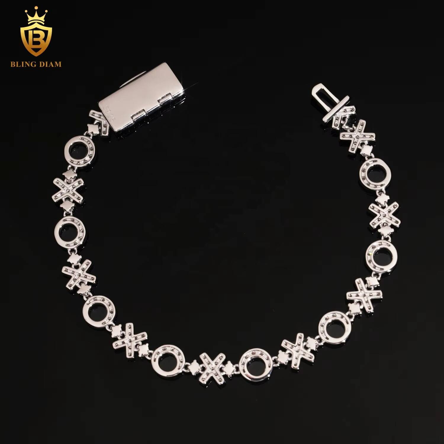 79mm Sterling Silver 925 Pass Diamond Tester Hip Hop Jewelry VVS Moissanite Cuban Link Chain Bracelet