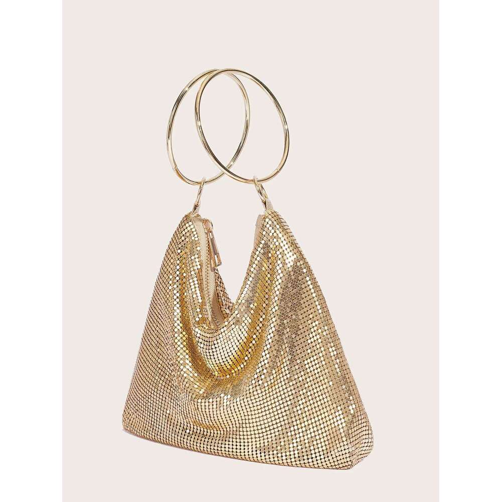 Designer Bags Fashion Evening Party Handbag For Women Large Capacity Gold Bag Aluminum Sheet Purse Hot Selling