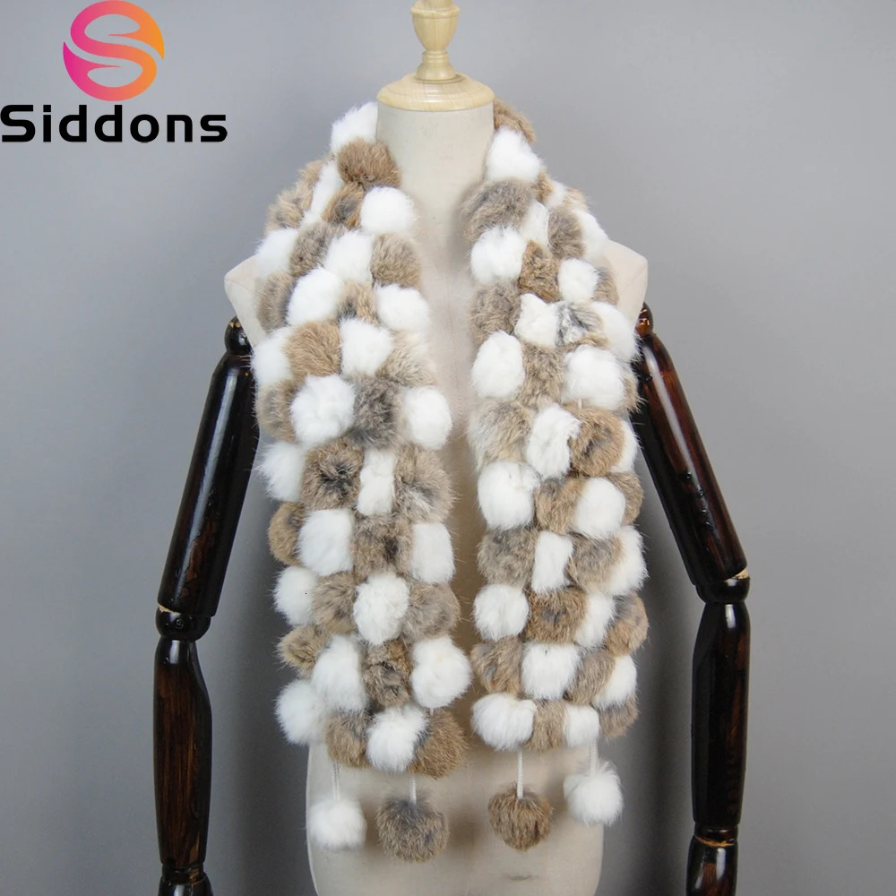 2025 Women Winter Warm Real Rabbit Fur Scarf Natural Rabbit Fur Muffler Lady 100 Genuine Fur Scarves Wholesale Retail 250928